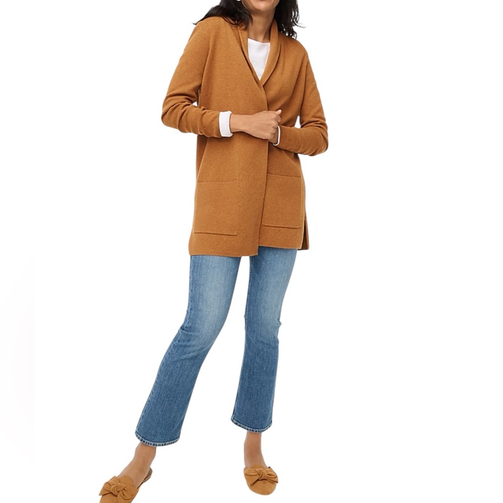 J.Crew Factory The Chelsea Sweater Blazer in Heather Camel - Picture 2 of 8